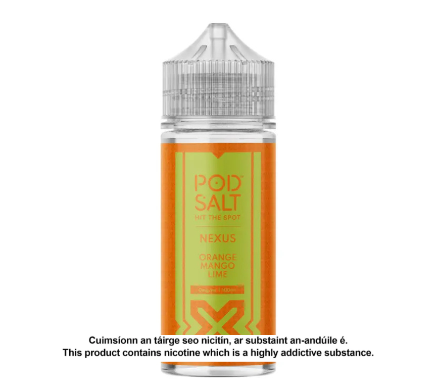 POD SALT NEXUS ORANGE MANGO LIME 100ML SHORTFILL E-LIQUID