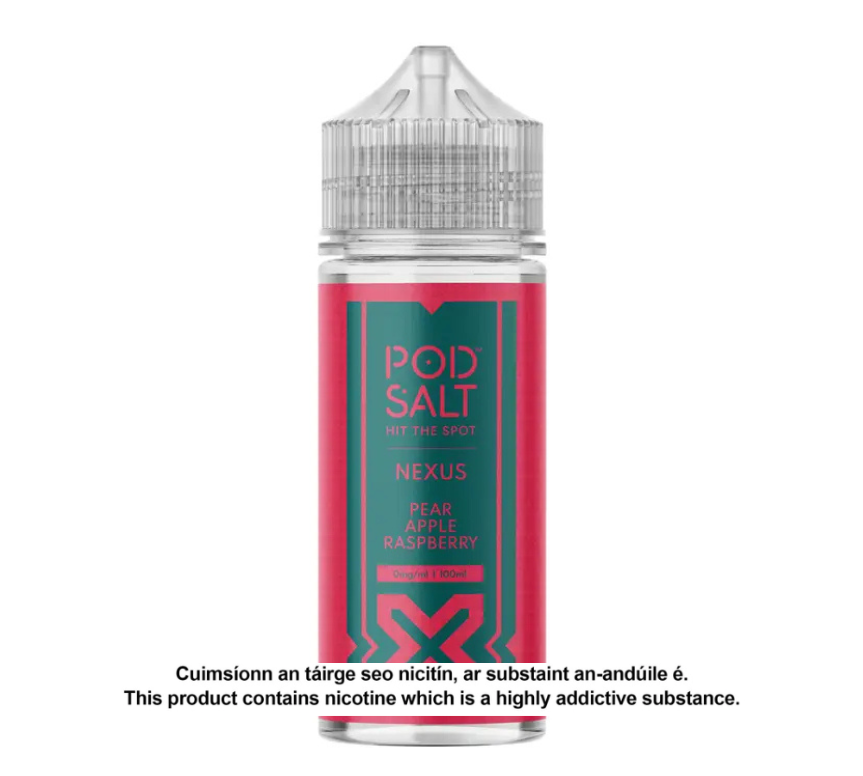 POD SALT NEXUS PEAR APPLE RASPBERRY 100ML SHORTFILL E-LIQUID