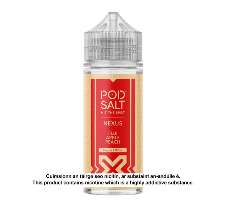 POD SALT NEXUS FUJI APPLE PEACH (FUJI BLEND) 100ML SHORTFILL E-LIQUID