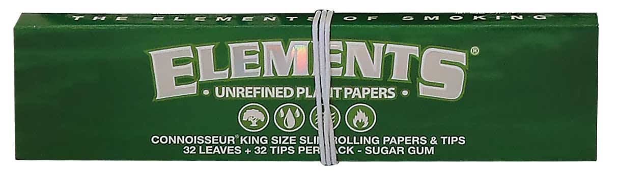 ELEMENTS Green King Size Slim – 50 Booklets