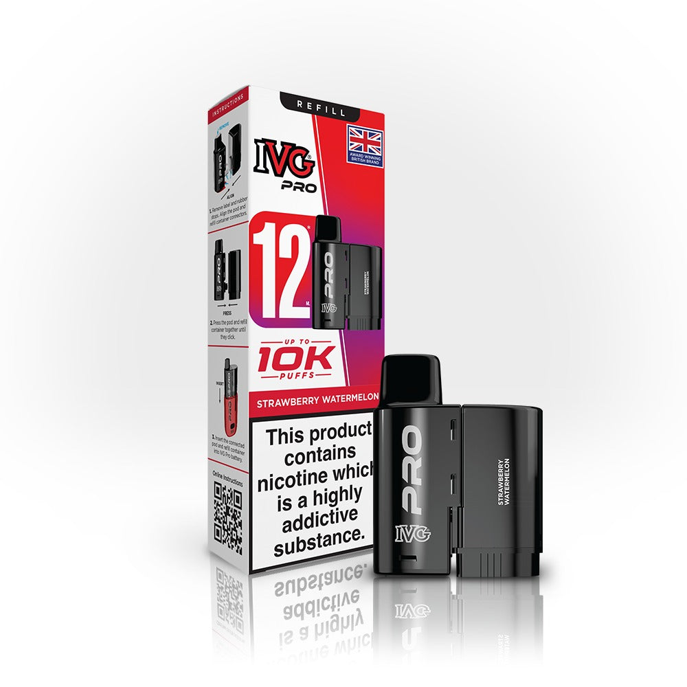 IVG Pro 10K puff vape device and packaging on a white background
