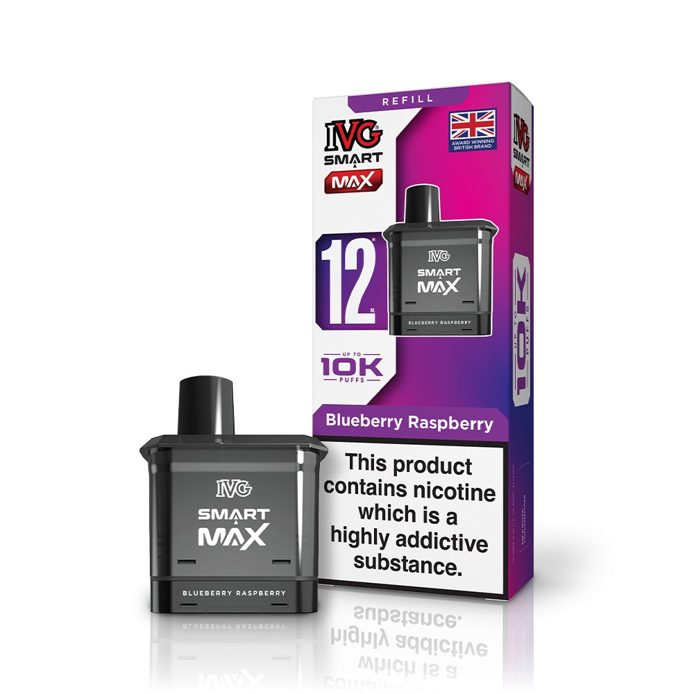 IVG Smart Max vape refill and packaging on a white background