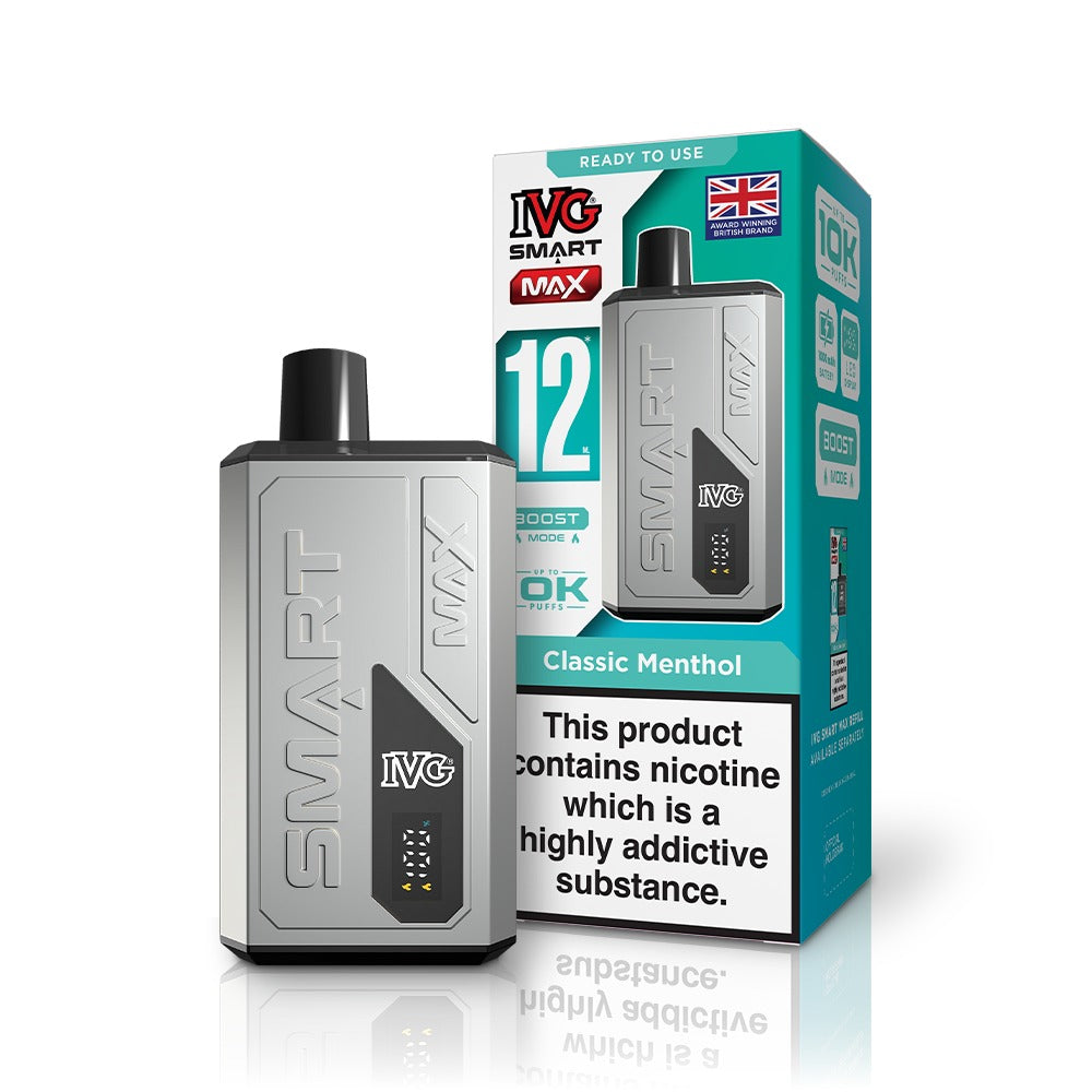 IVG Smart Max vape device and packaging on a white background