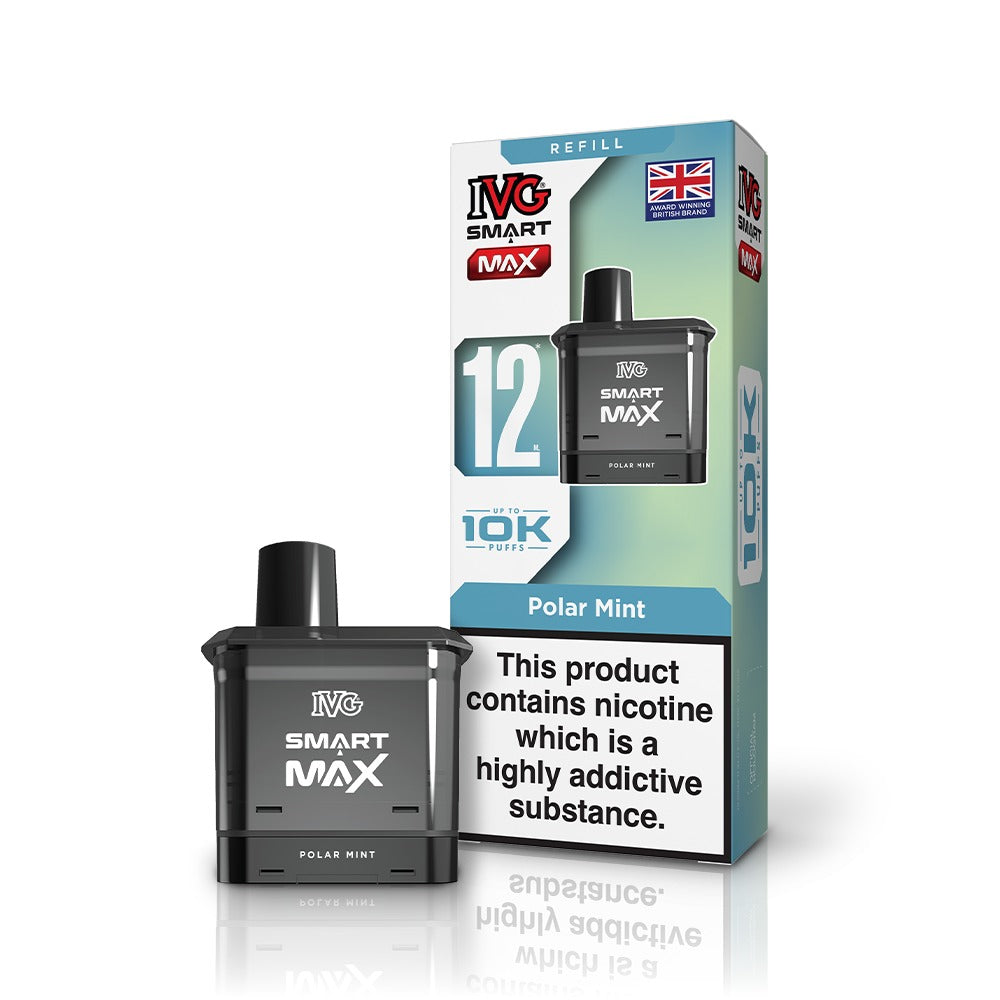 IVG Smart Max vape refill and packaging on a white background