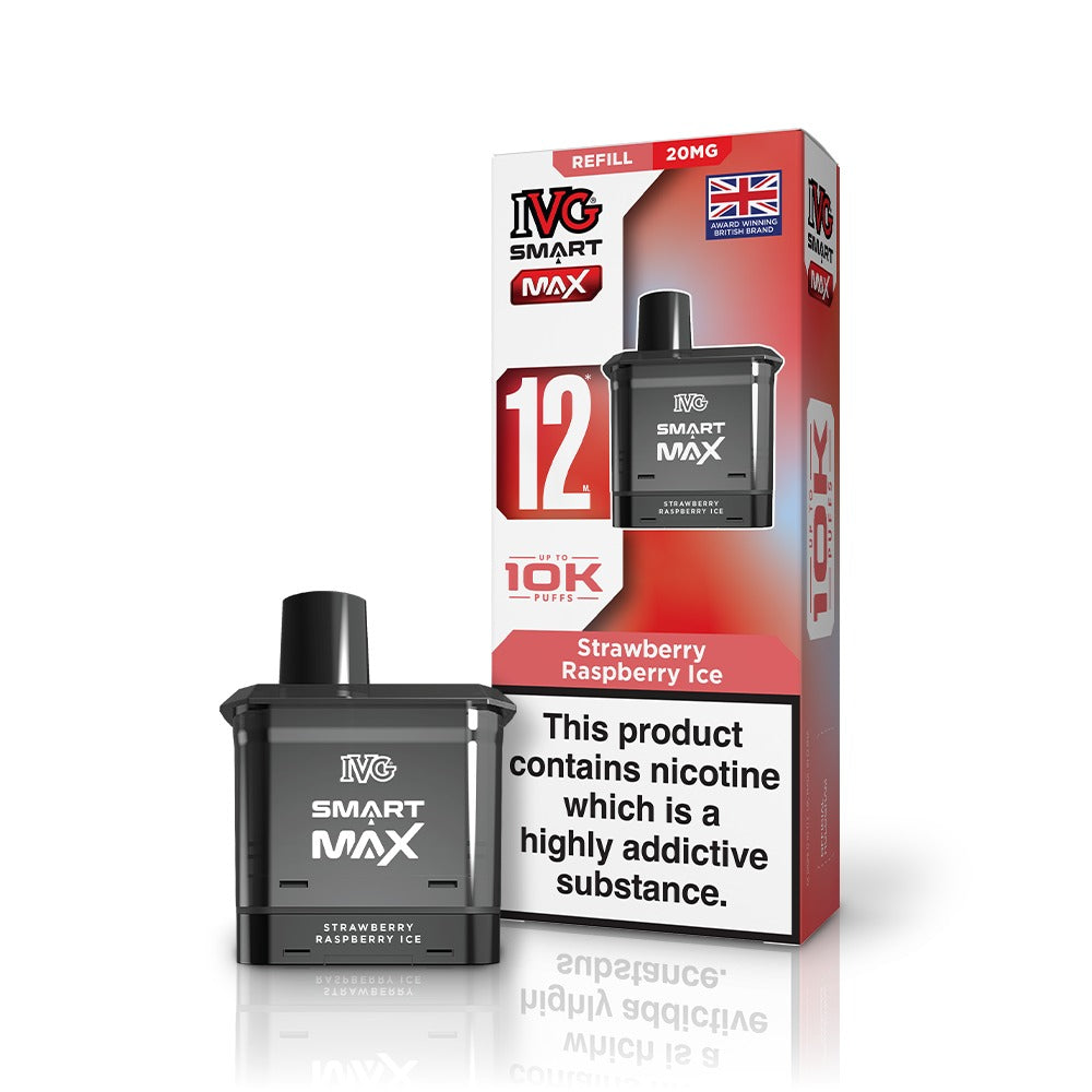 IVG Smart Max vaping device and packaging on a white background
