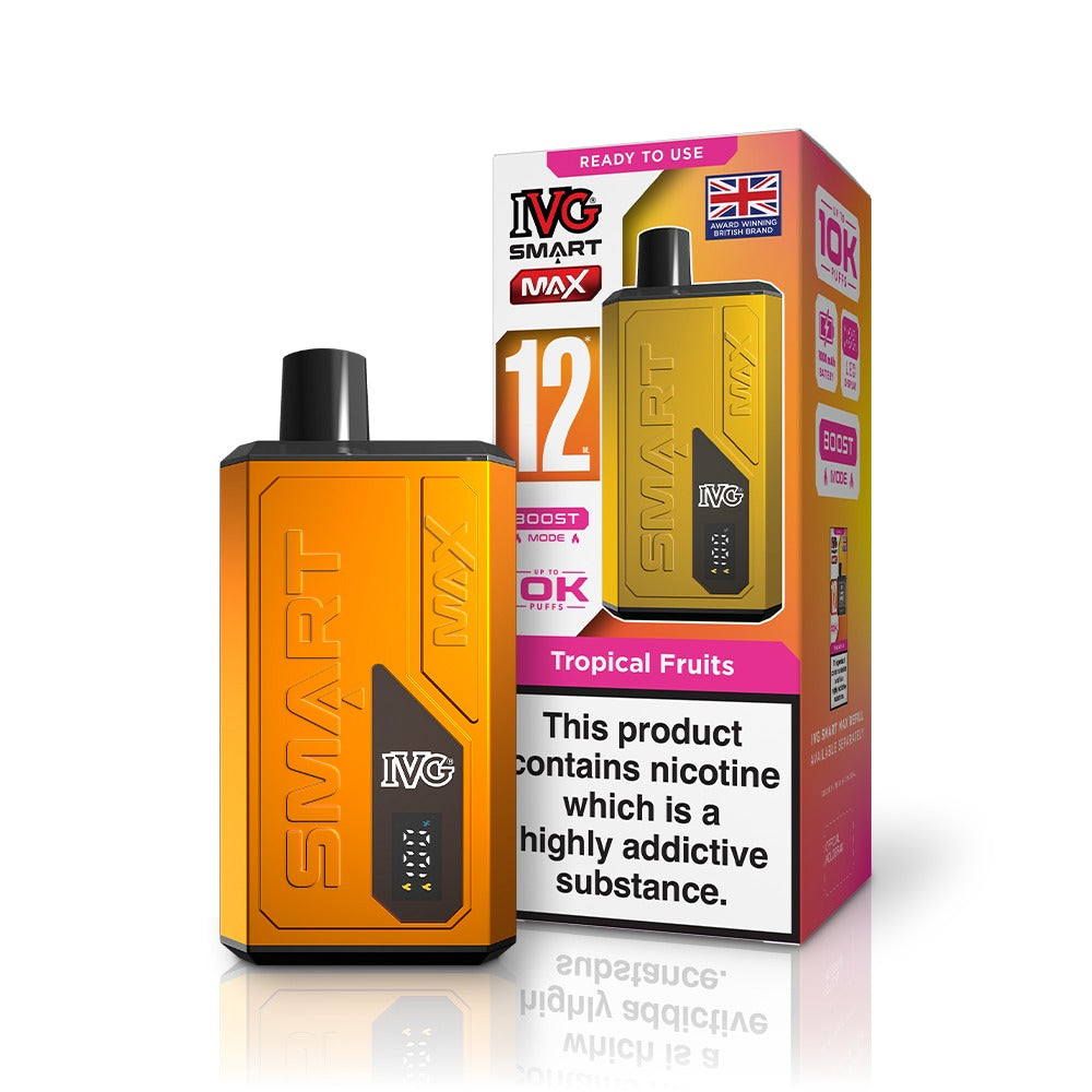 IVG Smart vape device and packaging on a white background