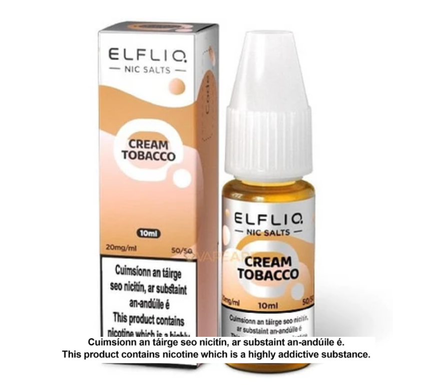 Elfliq Nic Salts - Snoow Tobacco (Cream Tobacco) - 10ml E-liquid (10 units per pack)
