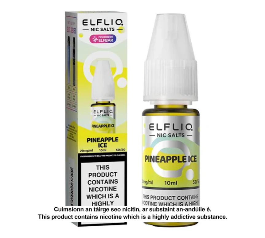 Elfliq Nic Salts - Pineapple Ice - 10ml E-liquid (10 units per pack)