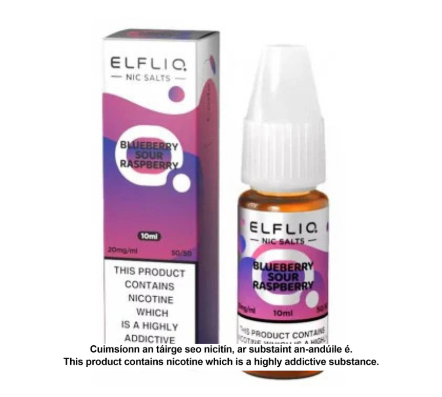 Elfliq Nic Salts - Blueberry Sour Raspberry - 10ml E-liquid (10 units per pack)