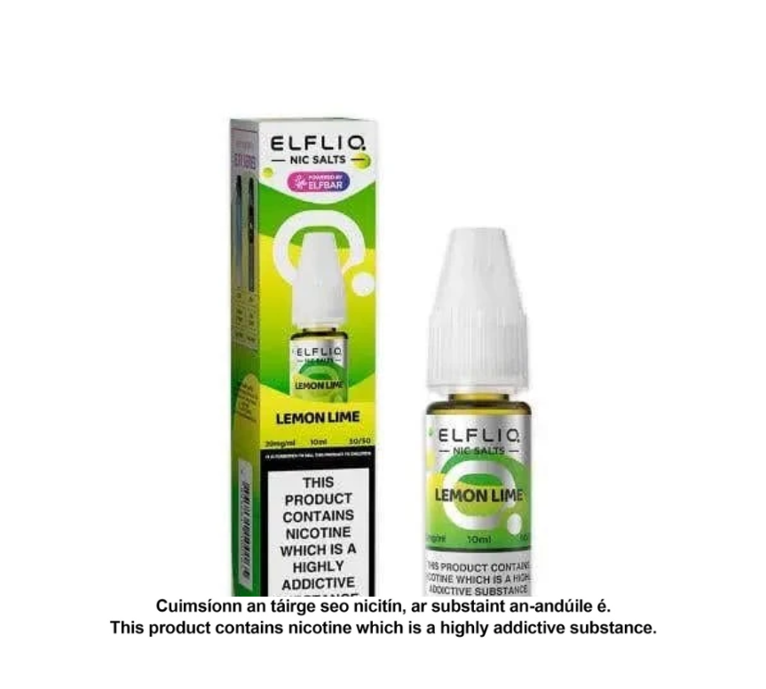 Elfliq Nic Salts - Lemon & Lime - 10ml E-liquid (10 units per pack)