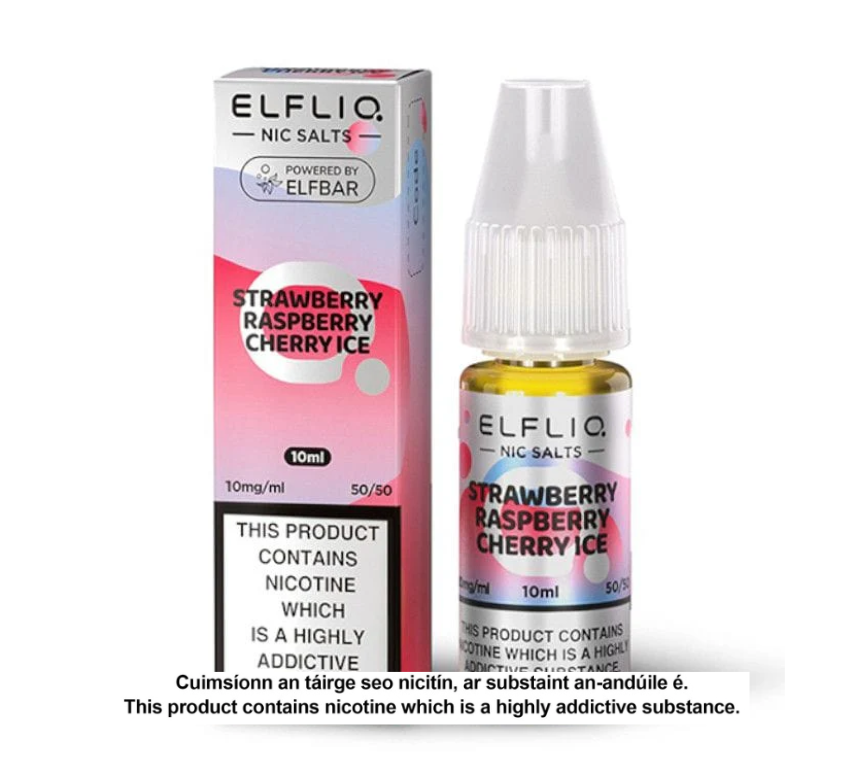 Elfliq Nic Salts - Strawberry Raspberry Cherry - 10ml E-liquid (10 units per pack)