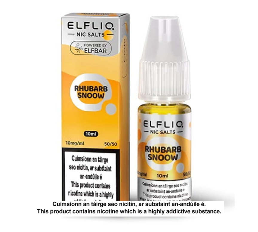 Elfliq Nic Salts - Rhubarb Snoow - 10ml E-liquid (10 units per pack)