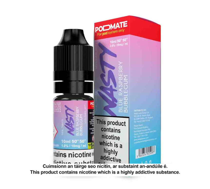 Nasty Juice Nic Salt Blue Raspberry Bubblegum (10 units per pack)