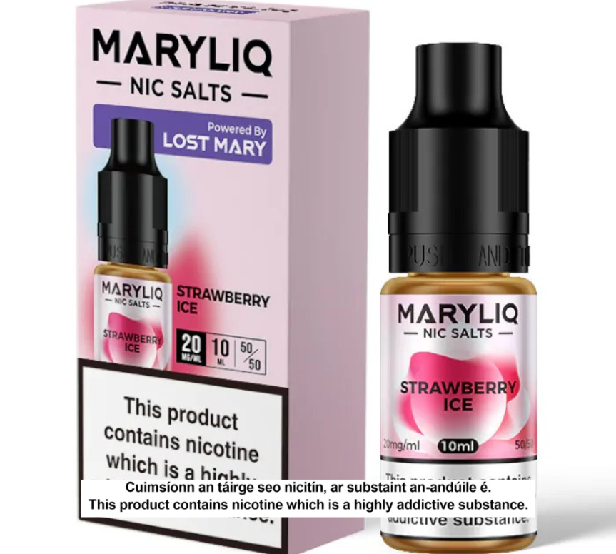Lost Mary Maryliq Nic Salts - Strawberry Ice - 10ml E-liquid (10 units per pack)