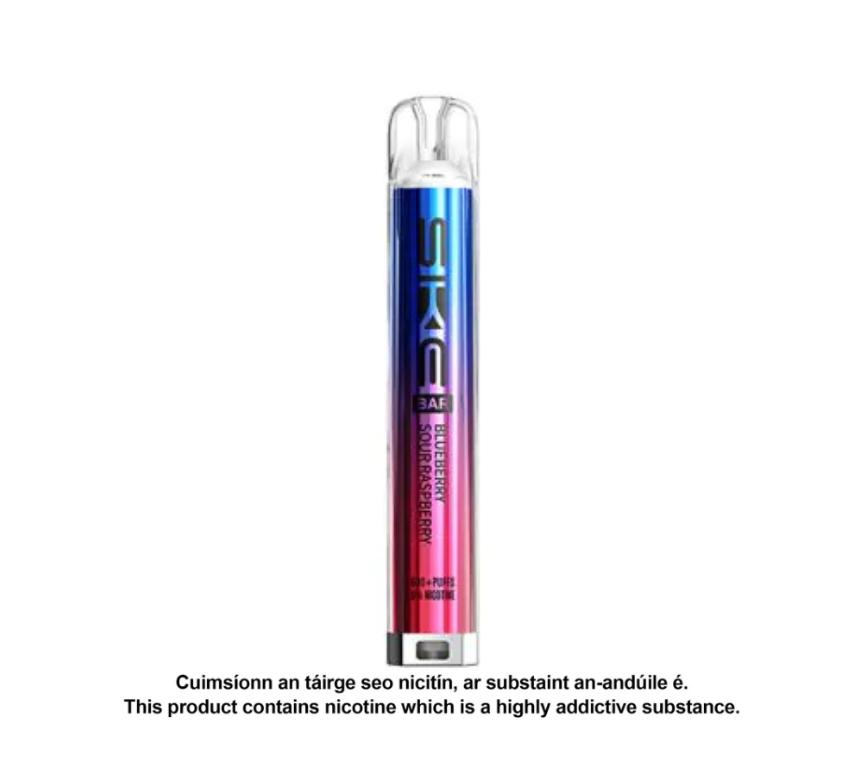 SKE Crystal Bar 0mg - Blueberry Sour RaspberrySKE BAR Disposable Vape Kit - Menthol (Pack of 10)