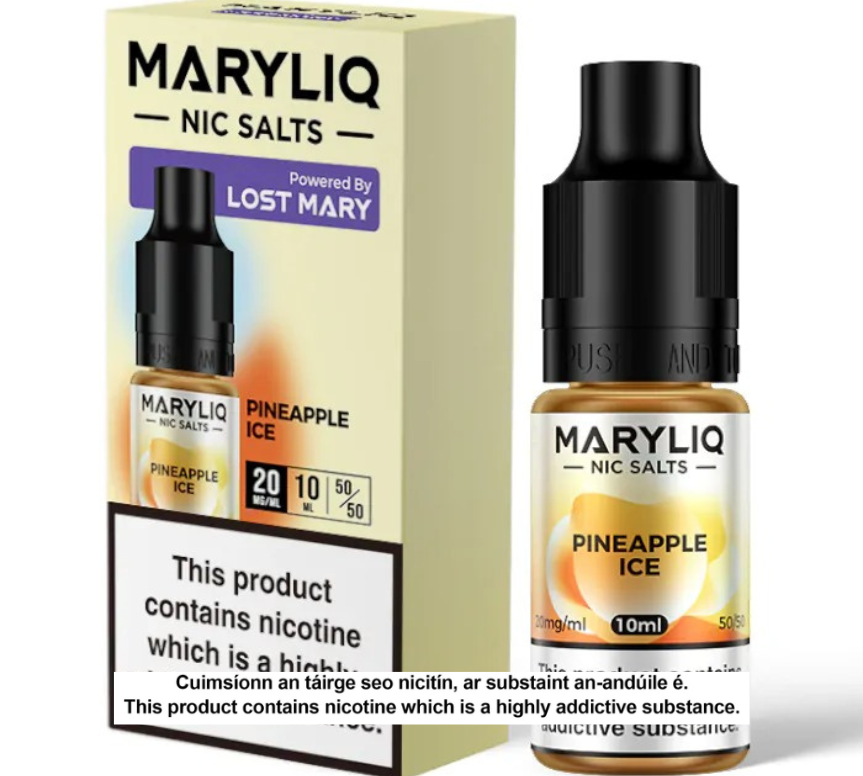 Lost Mary Maryliq Nic Salts - Pineapple Ice - 10ml E-liquid (10 units per pack)