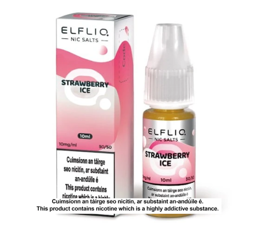Elfliq Nic Salts - Strawberry Ice - 10ml E-liquid (10 units per pack)