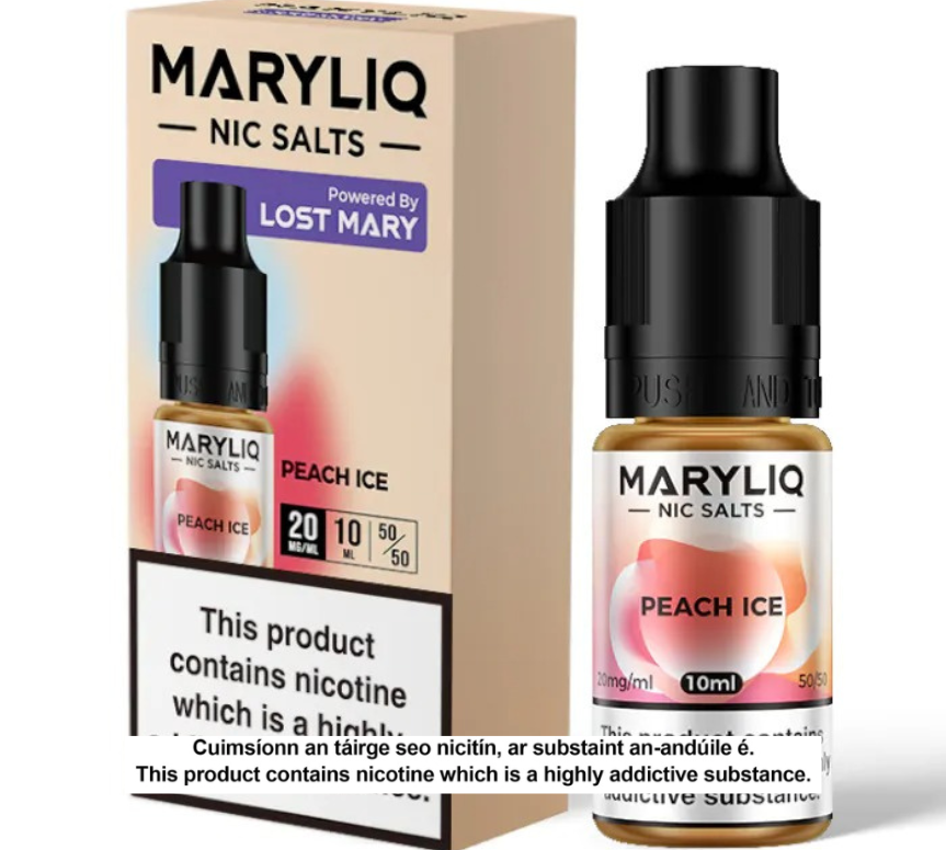 Lost Mary Maryliq Nic Salts - Peach Ice - 10ml E-liquid (10 units per pack)
