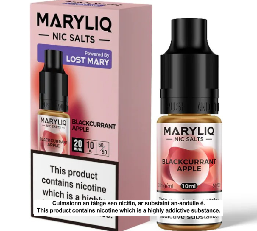Lost Mary Maryliq Nic Salts - Blackcurrant Apple - 10ml E-liquid (10 units per pack)