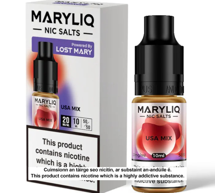 Lost Mary Maryliq Nic Salts - Usa Mix - 10ml E-liquid (10 units per pack)