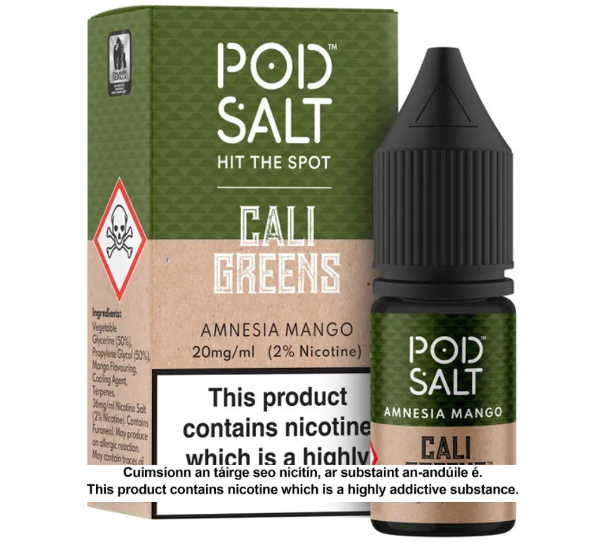 POD SALT AMNESIA MANGO 10ML NICOTINE SALT E-LIQUID FUSION (5 units per pack)