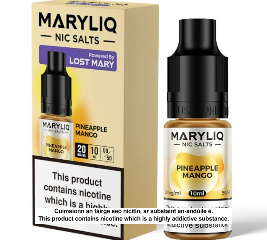 Lost Mary Maryliq Nic Salts - Pineapple Mango - 10ml E-liquid (10 units per pack)