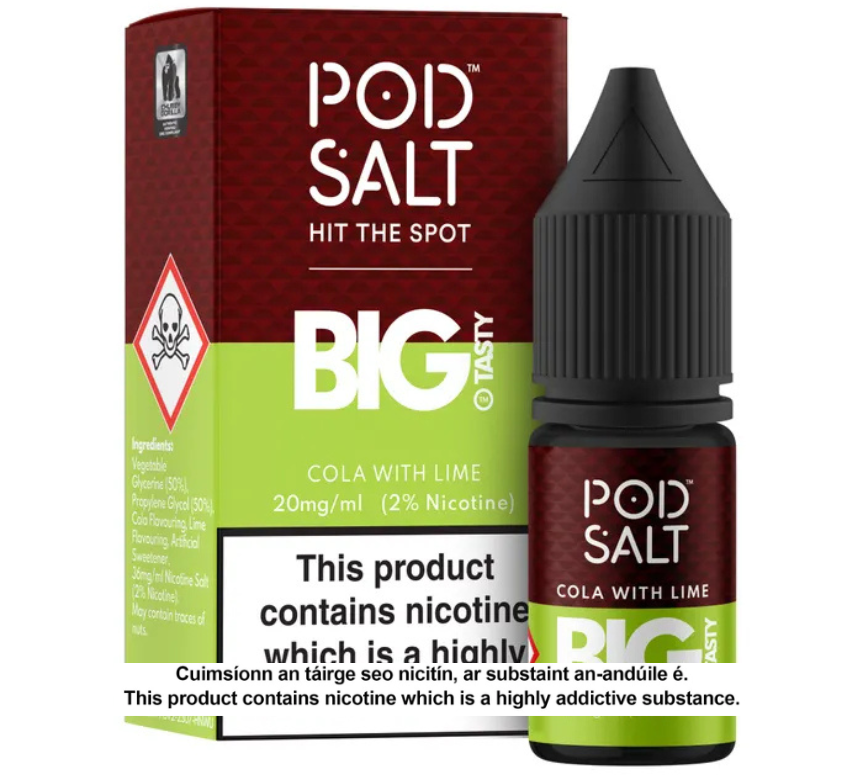 POD SALT COLA WITH LIME 10ML NICOTINE SALT E-LIQUID FUSION (5 units per pack)