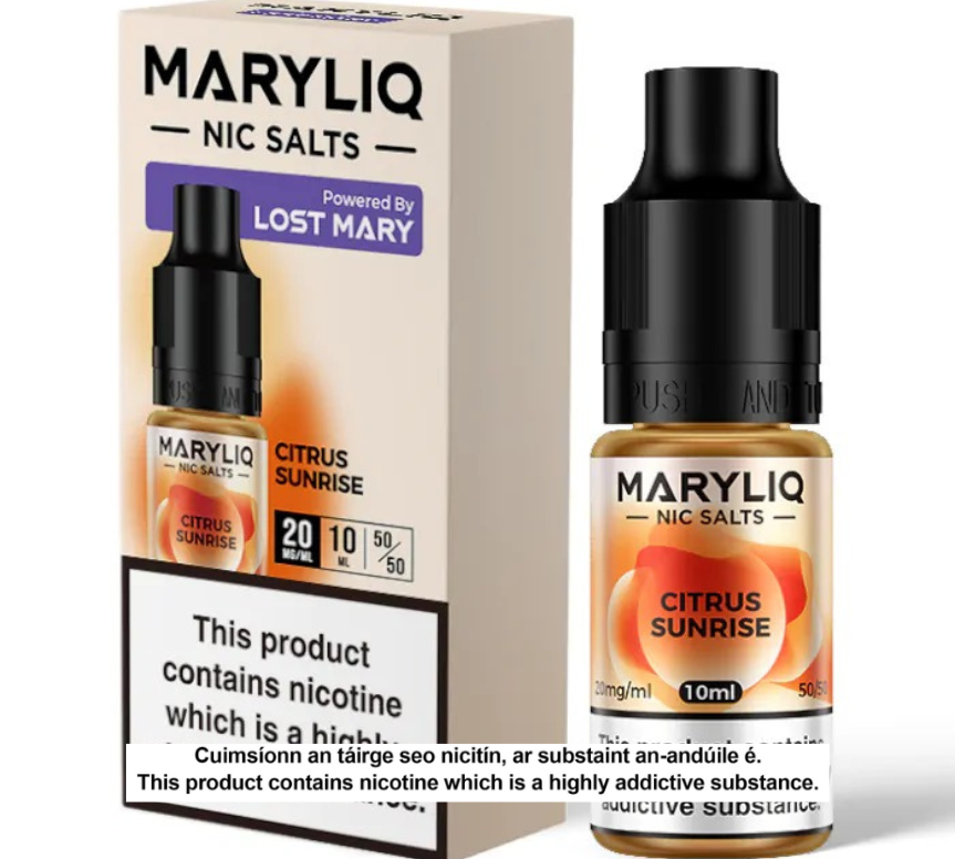 Lost Mary Maryliq Nic Salts - Citrus Sunrise - 10ml E-liquid (10 units per pack)
