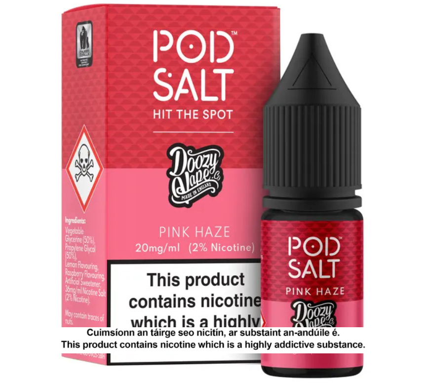 POD SALT PINK HAZE 10ML NICOTINE SALT E-LIQUID FUSION (5 units per pack)