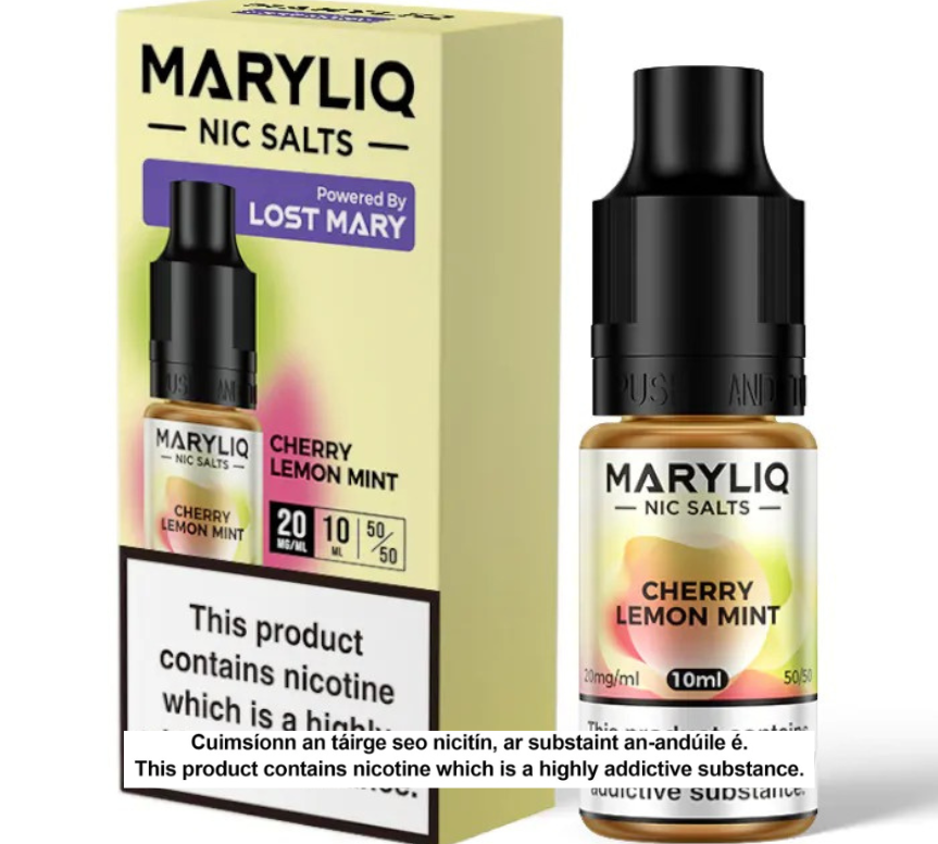 Lost Mary Maryliq Nic Salts - Cherry Lemon Mint - 10ml E-liquid (10 units per pack)