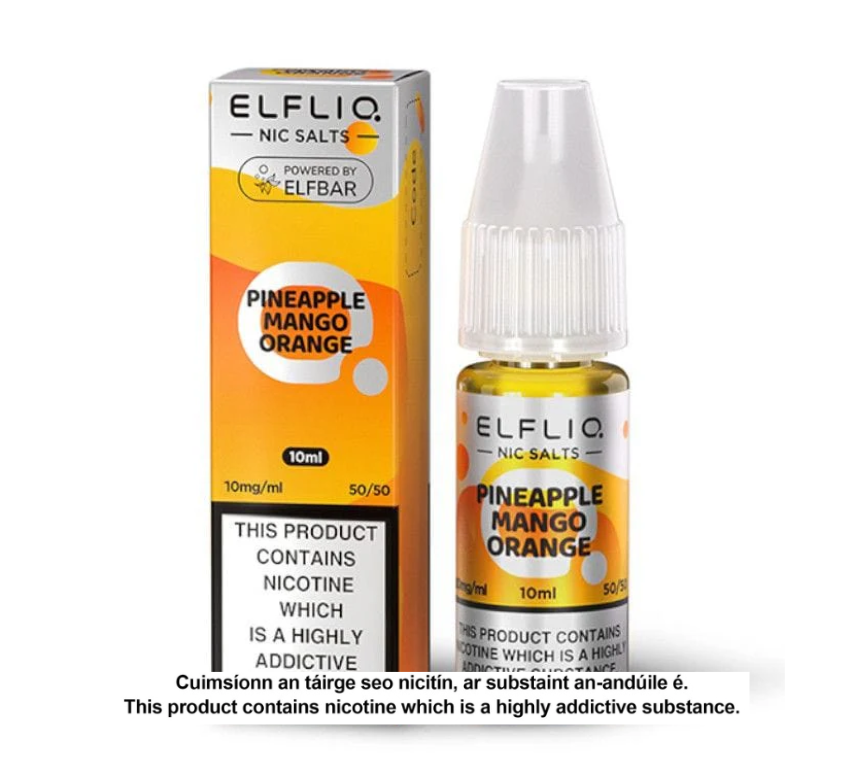 Elfliq Nic Salts - Pineapple Mango Orange - 10ml E-liquid (10 units per pack)