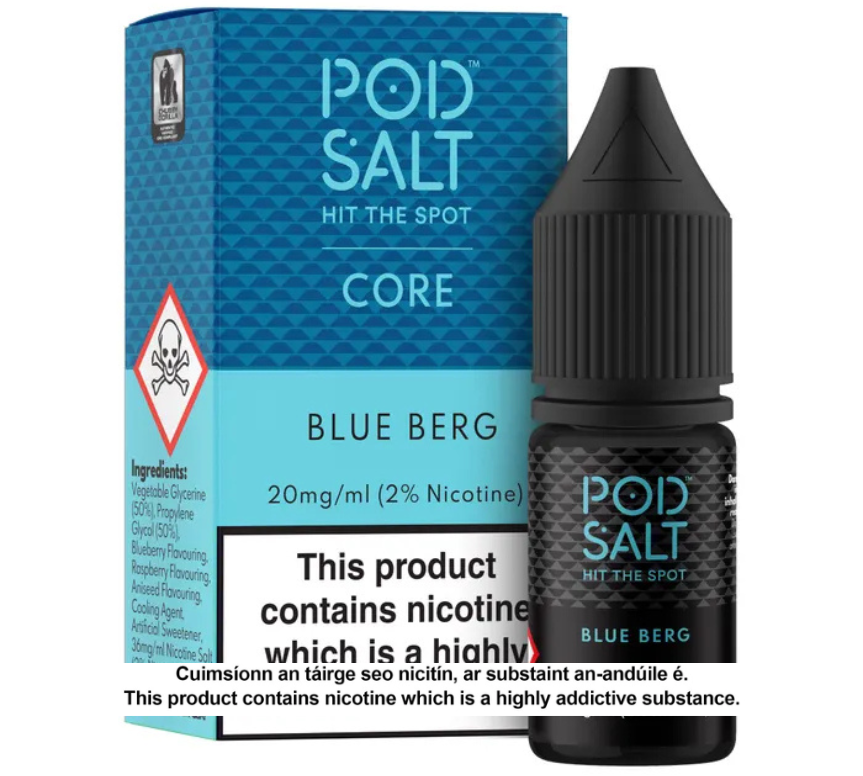 POD SALT BLUE BERG 10ML NICOTINE SALT E-LIQUID (5 units per pack)