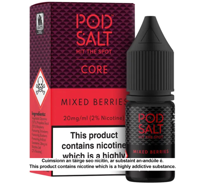 POD SALT MIXED BERRIES 10ML NICOTINE SALT E-LIQUID (5 units per pack)