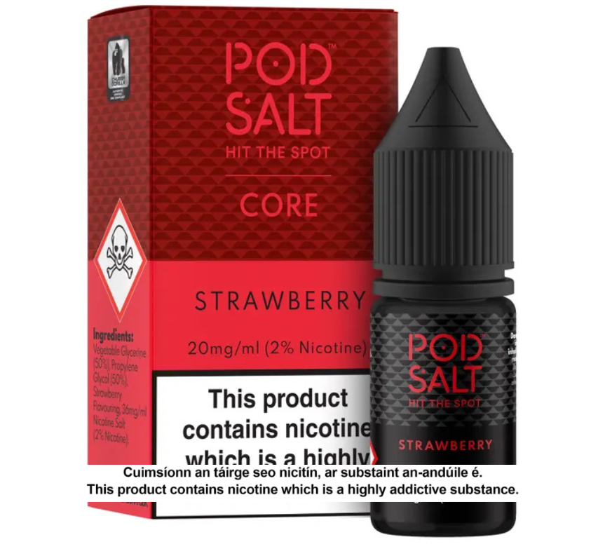 POD SALT STRAWBERRY 10ML NICOTINE SALT E-LIQUID (5 units per pack)