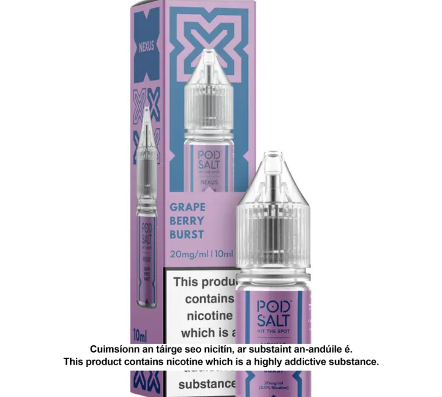 NEXUS GRAPE BERRY BURST 10ML NICOTINE SALT E-LIQUID (10 units per pack)
