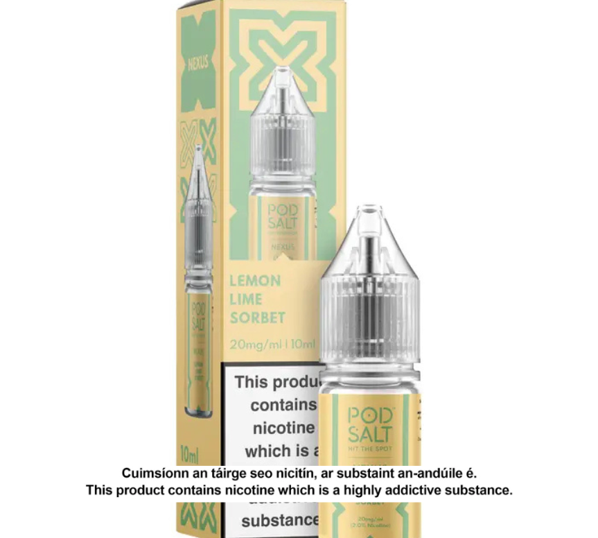 NEXUS LEMON LIME SORBET 10ML NICOTINE SALT E-LIQUID (10 units per pack)