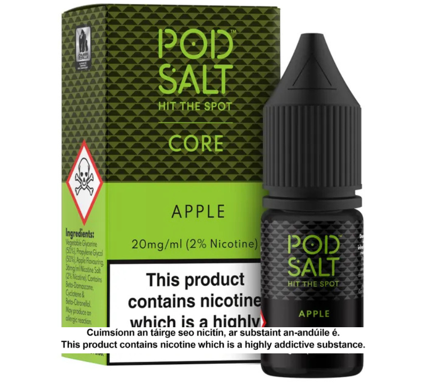 POD SALT APPLE 10ML NICOTINE SALT E-LIQUID (5 units per pack)