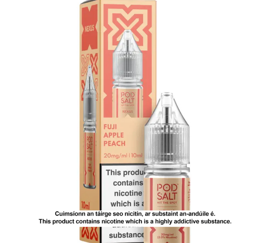 NEXUS FUJI APPLE PEACH 10ML NICOTINE SALT E-LIQUID (10 units per pack)