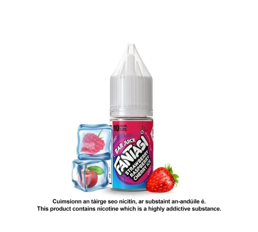 Strawberry Raspberry & Cherry Ice – Fantasi Bar Juice E Liquid 10ml (10 units per pack)