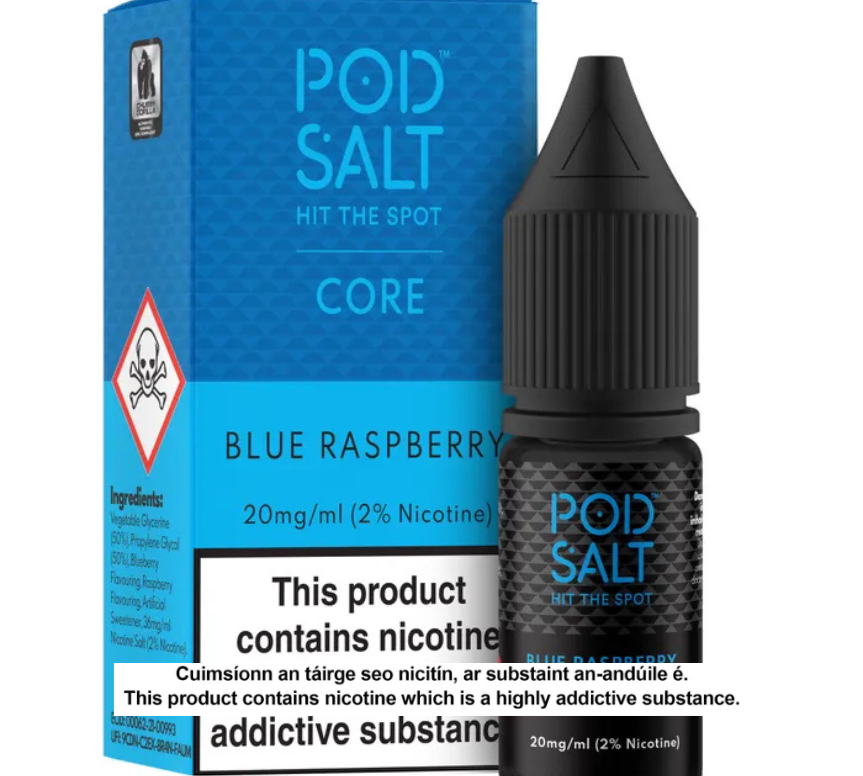 POD SALT BLUE RASPBERRY 10ML NICOTINE SALT E-LIQUID (5 units per pack)