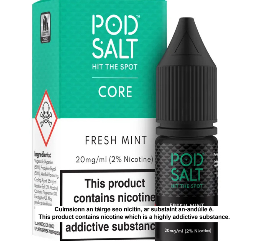 POD SALT FRESH MINT 10ML NICOTINE SALT E-LIQUID (5 units per pack)