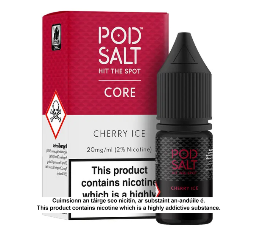 POD SALT CORE CHERRY ICE 10ML NICOTINE SALT E-LIQUID (EN) (5 units per pack)