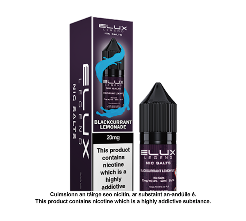 Elux Legend Blackcurrant Lemonade Nic Salt E-Liquid (10 units per pack)