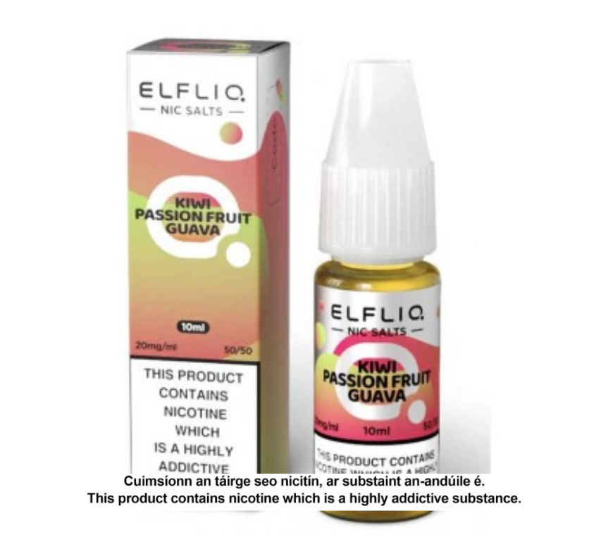 Elfliq Nic Salts - Kiwi Passionfruit Guava - 10ml E-liquid (10 units per pack)