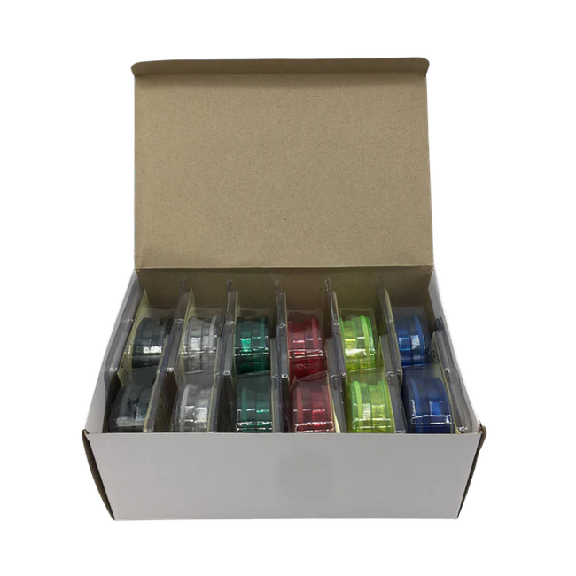 Plastic Grinder: Assorted Colours - 60mm (12 Pack)