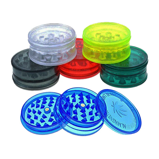 Plastic Grinder: Assorted Colours - 60mm (12 Pack)