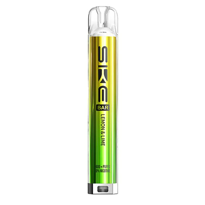 SKE Crystal Bar 0mg - Lemon LimeSKE BAR Disposable Vape Kit - Menthol (Pack of 10)